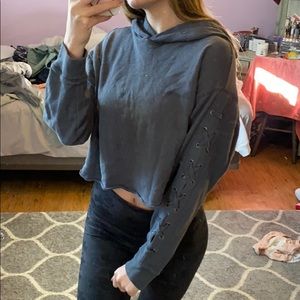 Victoria secret pink cropped hoodie